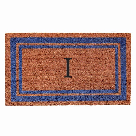 Calloway Mills Monogram Door Mat, Natural, Blue, 18 in W x 30 in L 152971830I
